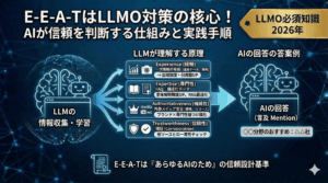 E-E-A-TはなぜLLMO対策の核心なのか？AIの信頼判断を動かす仕組みと実践手順
