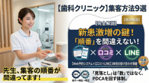 歯科クリニックの集客方法9選｜先生、集客の順番が間違っています！