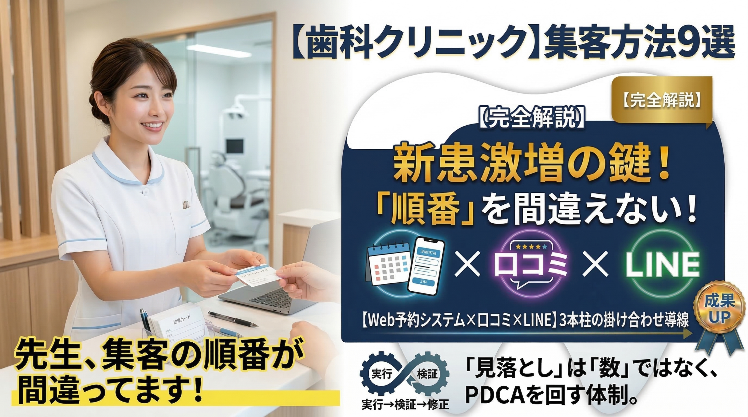 歯科クリニックの集客方法9選｜先生、集客の順番が間違っています！