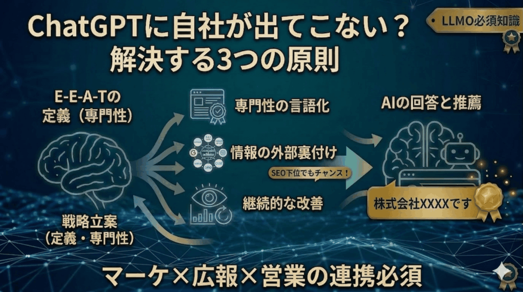ChatGPTに自社が出てこない？｜AIに推薦される会社がやっている3原則