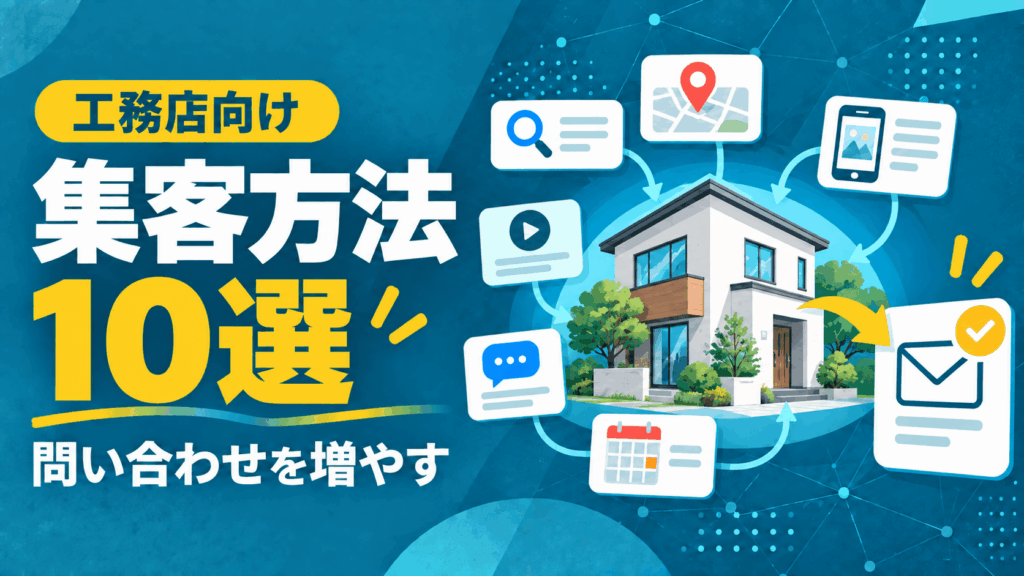 工務店の集客方法10選｜問い合わせが増えない工務店が見落としていること